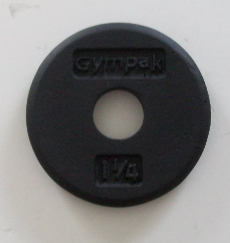 1 1/4 lb. Black or Grey Plates for Standard Bar with 1" diameter sleeves (Pair).