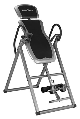 INNOVA HEALTH AND FITNESS ITX9600 Heavy Duty Inversion Table, Standard Ankle Holding System, 300 lb Weight Capacity,Grey/Black