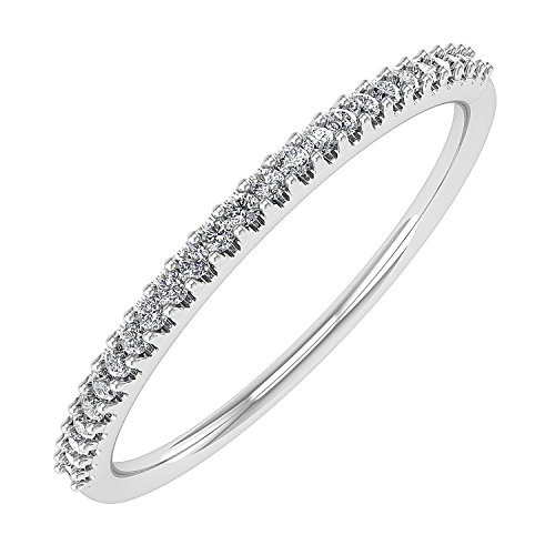 0.07 carat 10k Gold Round Diamond Ladies Anniversary / Wedding stackable Band Ring IGI Certified