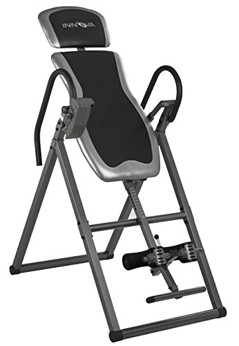 INNOVA HEALTH AND FITNESS ITX9600 Heavy Duty Inversion Table, Standard Ankle Holding System, 300 lb Weight Capacity,Grey/Black