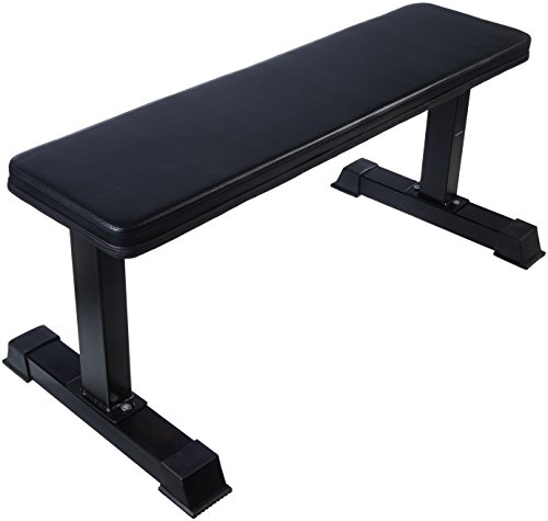 Amazon Basics Flat Weight Bench, Black