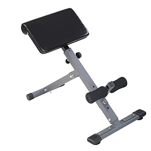 Goplus® Adjustable Roman Chair, Foldable Abdominal Exercise Bench Back Hyperextension Bench