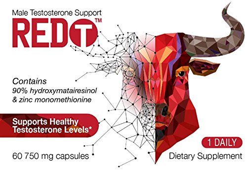 #1 DOCTOR RECOMMENDED RED T MALE TESTOSTERONE BOOSTER SUPPORT SUPPLEMENT Fast Acting Booster ONE DAILY Testosterone Support Made With Clinically Studied Ingredients.