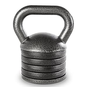 Apex Adjustable Heavy Duty Exercise Kettlebell Weight Set Strength Training and Weightlifting Equipment for Home Gyms APKB 5009, Grey