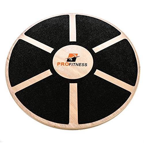 ProFitness Wooden Balance Board (15.5 inch by 3.1 inch) Exercise, Fitness and Physical Therapy Non Slip Safety Top Tone Muscles, Strengthen Core and Injury Rehab