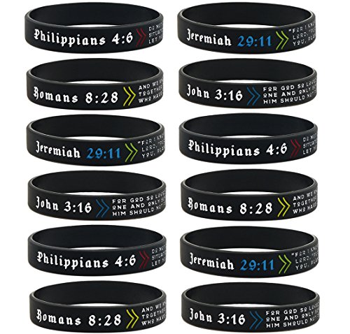 (12 pack) Popular Bible Verses Bracelet Mix Wholesale Christian Jewelry Products in Bulk Lot