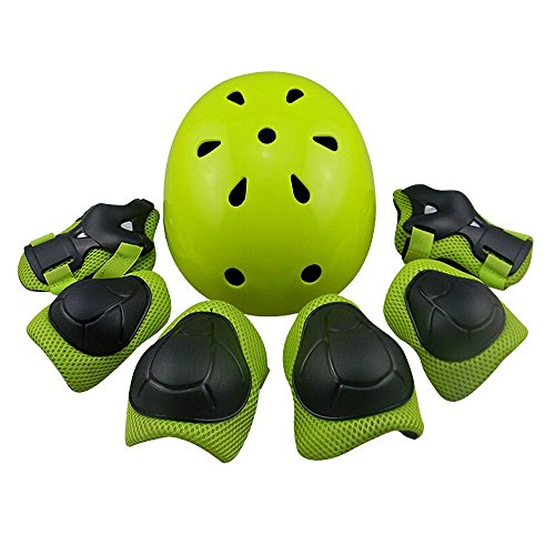 [KuYou] Kid's Protective Gear Set,Child Helmet Knee Pads Elbow Pads Wrist Guards for Skateboard /Skate /Roller /Skateboard.